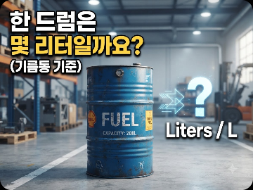 한 드럼은 몇 리터일까요 기름통 기준