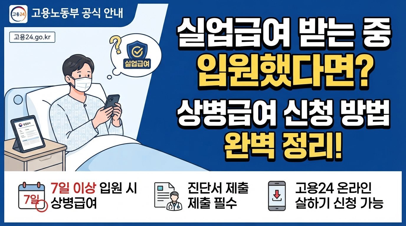 실업급여 받는 중 입원하면 실업인정은 어떻게 할까요