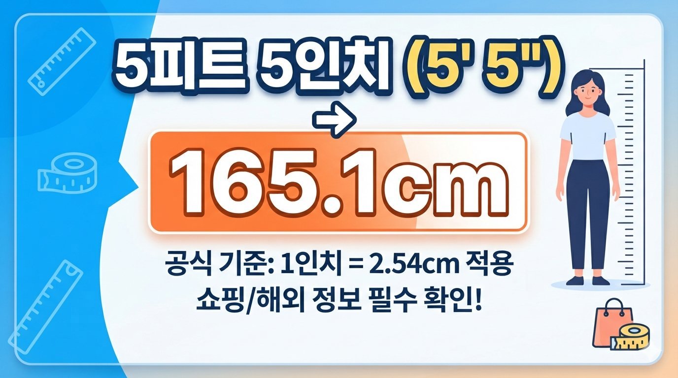 5피트 5인치는 몇 cm일까요?