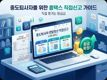 중도퇴사자 연말정산, 홈택스에서 직접 처리하는 순서