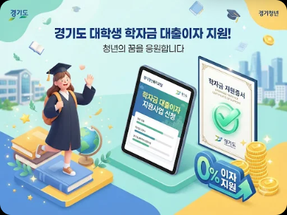 경기도 대학생 학자금대출 이자 지원, 대상부터 신청까지