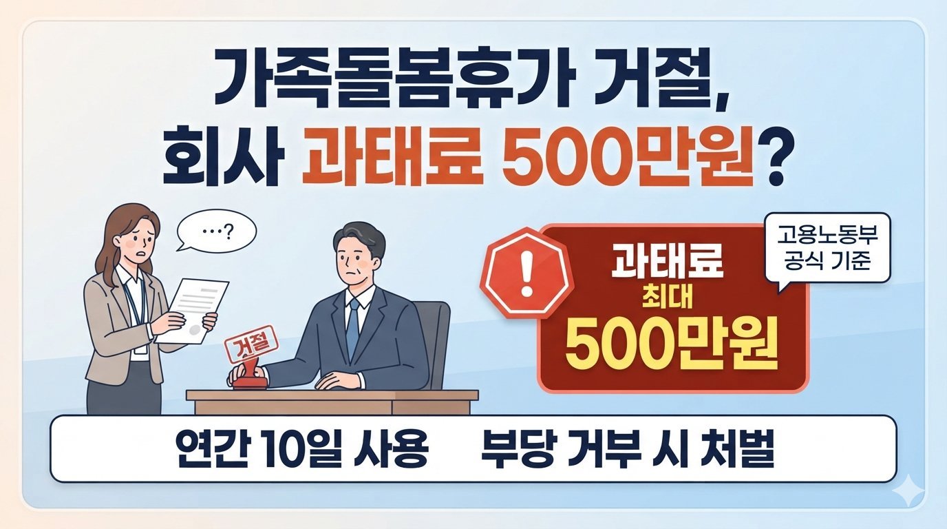 가족돌봄휴가를 거절한 회사에 과태료가 있을까요